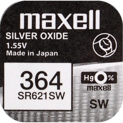 Maxell Silver Oxide 364 1ks 364/SR621SW/V364