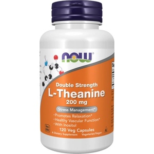 NOW L-Theanine 200 mg / Double Strength [120 капсули]