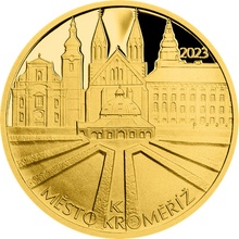 ČNB Zlatá minca 5000 Kč Mesto Kroměříž 2023 Proof 1/2 oz