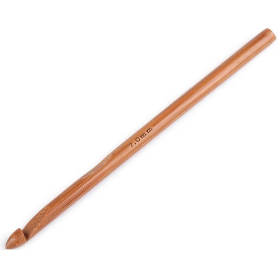 Stoklasa Bambusový háček na háčkování vel. 6; 7; 8; 10 Balení: 1 ks, Varianta: 2 (7 mm) bambus tmavý 2 (7 mm) bambus tmavý