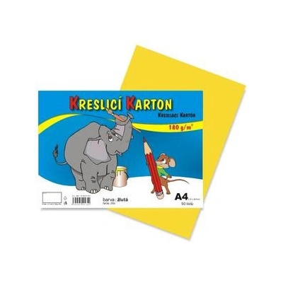 Kreslicí karton A4 žlutý