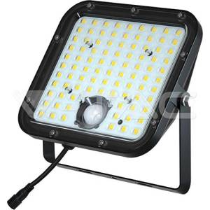  ПРОЖЕКТОР V-TAC 30W СОЛАРЕН С ДАТЧИК 4800Lm 6400K (10311)