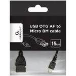 Gembird CableXpert USB OTG AF auf Micro BM Adapterkabel 0, 15 m A-OTG-AFBM-03