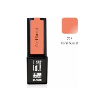 GlamLac Gel lak oranžový - 228 Coral Sunset 6ml
