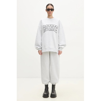 Rotate Памучен спортен панталон Rotate в сиво с меланжов десен 1134281473 (1134281473)