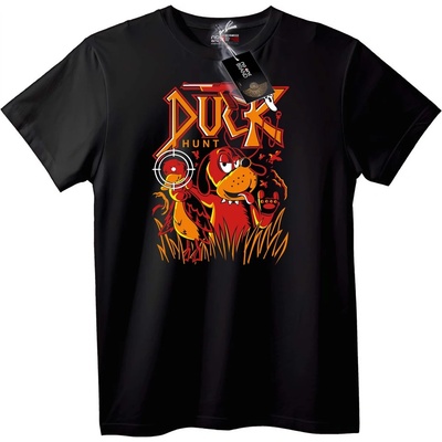 NOONEBRAND Тениска Duck Hunt Ретро Игра - S, Black