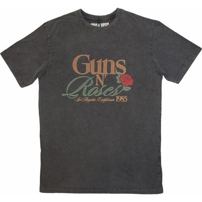 Guns N' Roses tričko California 1985 Stone Wash Charcoal Grey