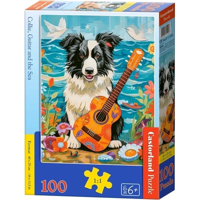 Castorland Пъзел Castorland от 100 части - Коли с китара край морето