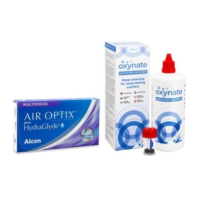 Alcon Air Optix Plus Hydraglyde Multifocal (3 лещи) + Oxynate Peroxide 380 ml с кутийка