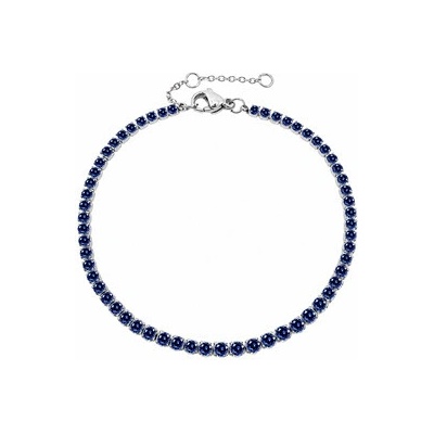 EVOLUTION GROUP CZ Ocelový štrasový tenisový náramek SAPPHIRE OPA1858-SP