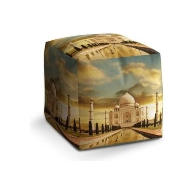 Sablio Taburet Cube Taj Mahal: 40x40x40 cm