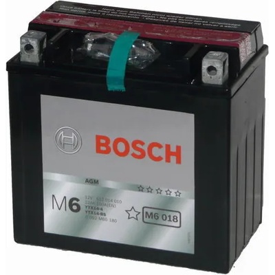 Bosch M6 AGM 12V 12Ah left+ YTX14-4/YTX14-BS 0092M60180