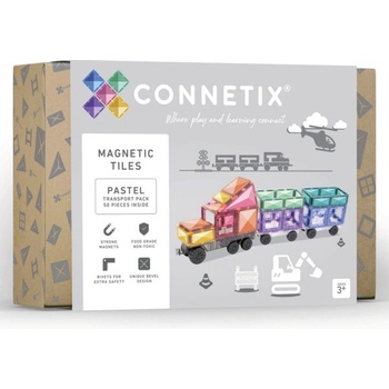 Connetix Pastel Transport 50 ks