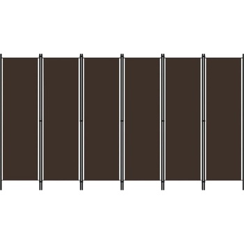 Image 1 of vidaXL Параван за стая, 6 панела, кафяв, 300x180 cм (320728)