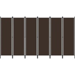 vidaXL Параван за стая, 6 панела, кафяв, 300x180 cм (320728)