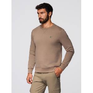 Ombre Clothing Класически мъжки суитшърт с кръгло деколте - светло кафяво V3 OM-SSNZ-0243 Ombre Clothing Ombre Clothing | Kafyav | МЪЖЕ | S