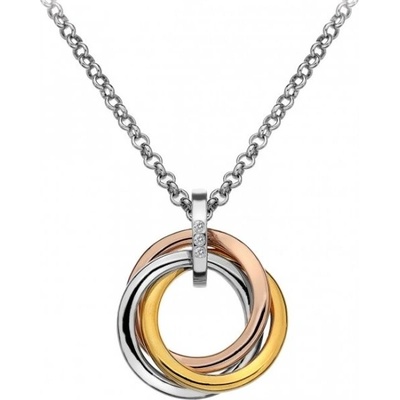 Hot Diamonds Strieborný prívesok Trio Rose Gold DP544