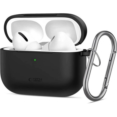 Tech-protect Калъф за Слушалки за Apple AirPods Pro 3, Tech-Protect Silicone Case, Черен (5906302333097)