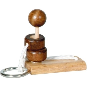 Fridolin Логически дървен 3D пъзел Fridolin - Освободи халката, ниво 2/4 (F17356)