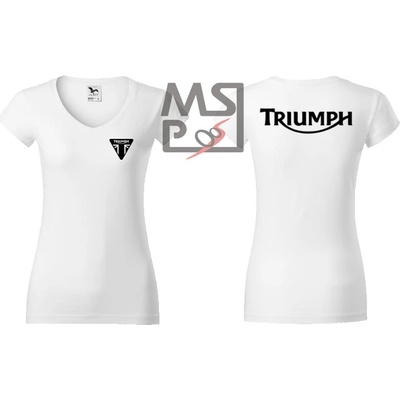 Dámske tričko s motívom Triumph biela