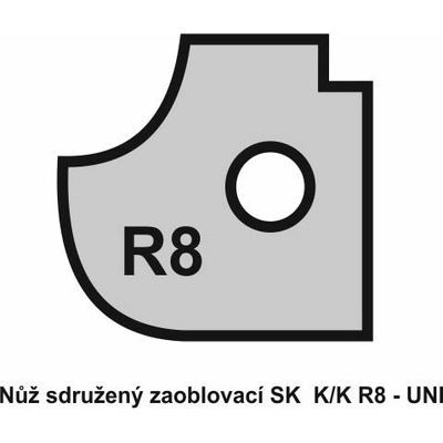 VBD zaoblovací sdružená, K/K R8 - UNI