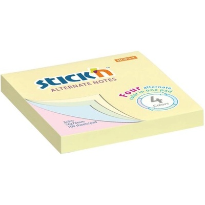 STICKN-HOPAX Samolepiaci bloček 76x76mm mix pastelových farieb