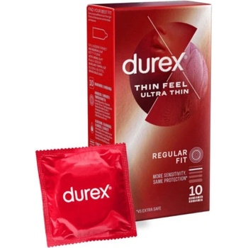 Durex 10 бр. Тънки презервативи Durex Feel Thin Ultra