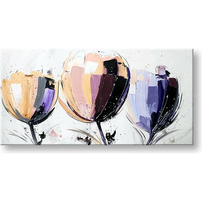 Autorská reprodukcia na plátne KVETY - 60x30 cm