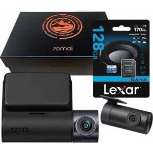 DOD TECH 70Mai Dash Cam A410 + Rear Camera RC21 + Lexar 128GB Card (Gift Box) Диктофони