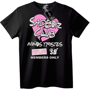 NOONEBRAND Тениска SADBOYZ CLUB - L, Black