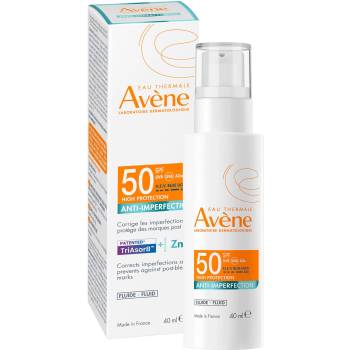 Avène Sun Слънцезащитен флуид против несъвършенства, SPF50, 40 ml