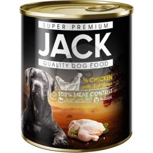 Jack 3/4 консерва за кучета с пилешко 800 г