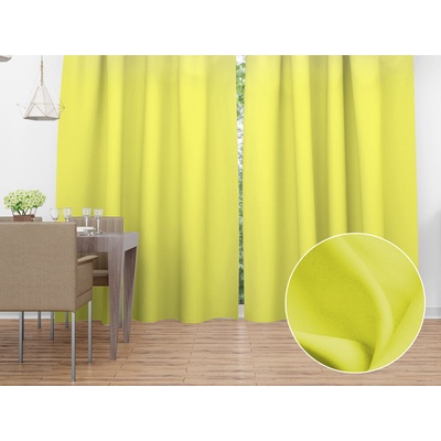 Biante Dekoračný záves Rongo RG-026 Žltozelený 140x140 cm