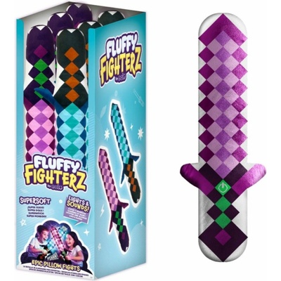 Sparkys Fluffy Fighterz: Svítící plyšový meč Pixel - Růžový