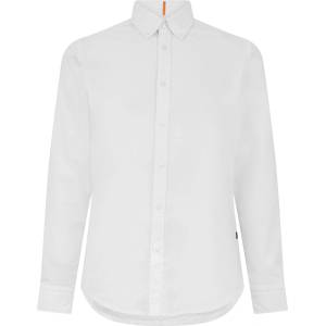 HUGO BOSS Men's Rickert Oxford Shirt Classic Style - White 100