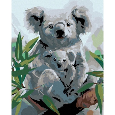 Zuty Malování podle čísel Koala s mládětem 80 x 100 cm bez rámu a bez vypnutí plátna
