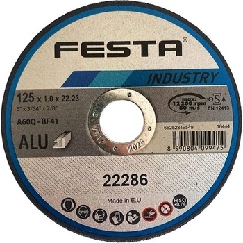Festa Levior Kotouč řezný 125 x 1 x 22,2 mm 22286