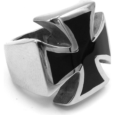 Steel Jewelry prsten z chirurgické oceli pánský maltézský kříž 231063