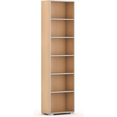 Knižnica Silver Line, buk, 1 stĺpec, 2230x600x400 mm