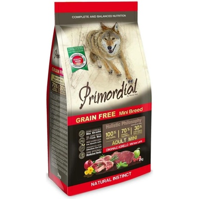 Primordial Grain Free Mini adult divočák & jehněčí 2 kg