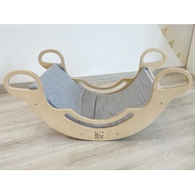 Montessori ELIS DESIGN Poťah na hojdačku 6in1 smile s elastanom sivá