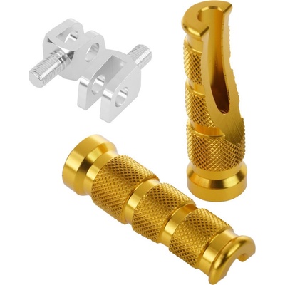 Bike It Replacement Suzuki Tapered Footpegs (Rider or Pillion - Gold) FRTSFR01GD