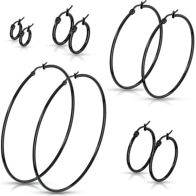 Impress Jewelry ocelové náušnice kruhy Just me Černé 170216181740s4