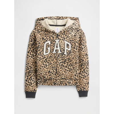 GAP Children's Sweatshirt with Logo Girls čierna hnedá