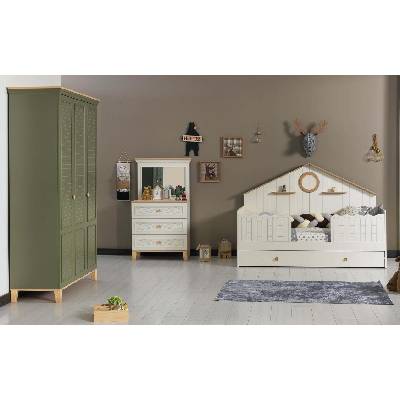 Детски комплект Atlas MDF Бяло и Зелено