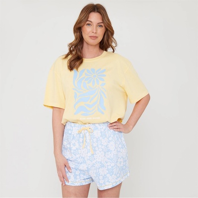 Miso Пижама Miso Women's Floral Short-Sleeve Pyjama Sets - Yellow