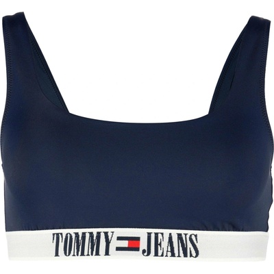 Tommy Hilfiger dámsky vrchný diel plaviek TJ ARCHIVE-BRALETTE tmavo modrá biela