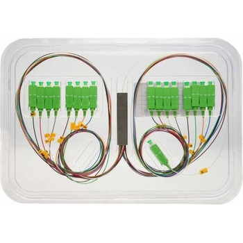 Conneu Оптичен PLC сплитер 1х16 с SC-APC конектори, Blockless, 0.7 м. , Conneu (CNPLC-116-SCA0.7-SCA0.7-BL)