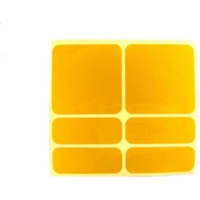 Samolepky reflexné ShamanRacing set 6ks žltá