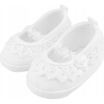 Botičky s krajkou a květem struktura LNU jaro 9 bílé